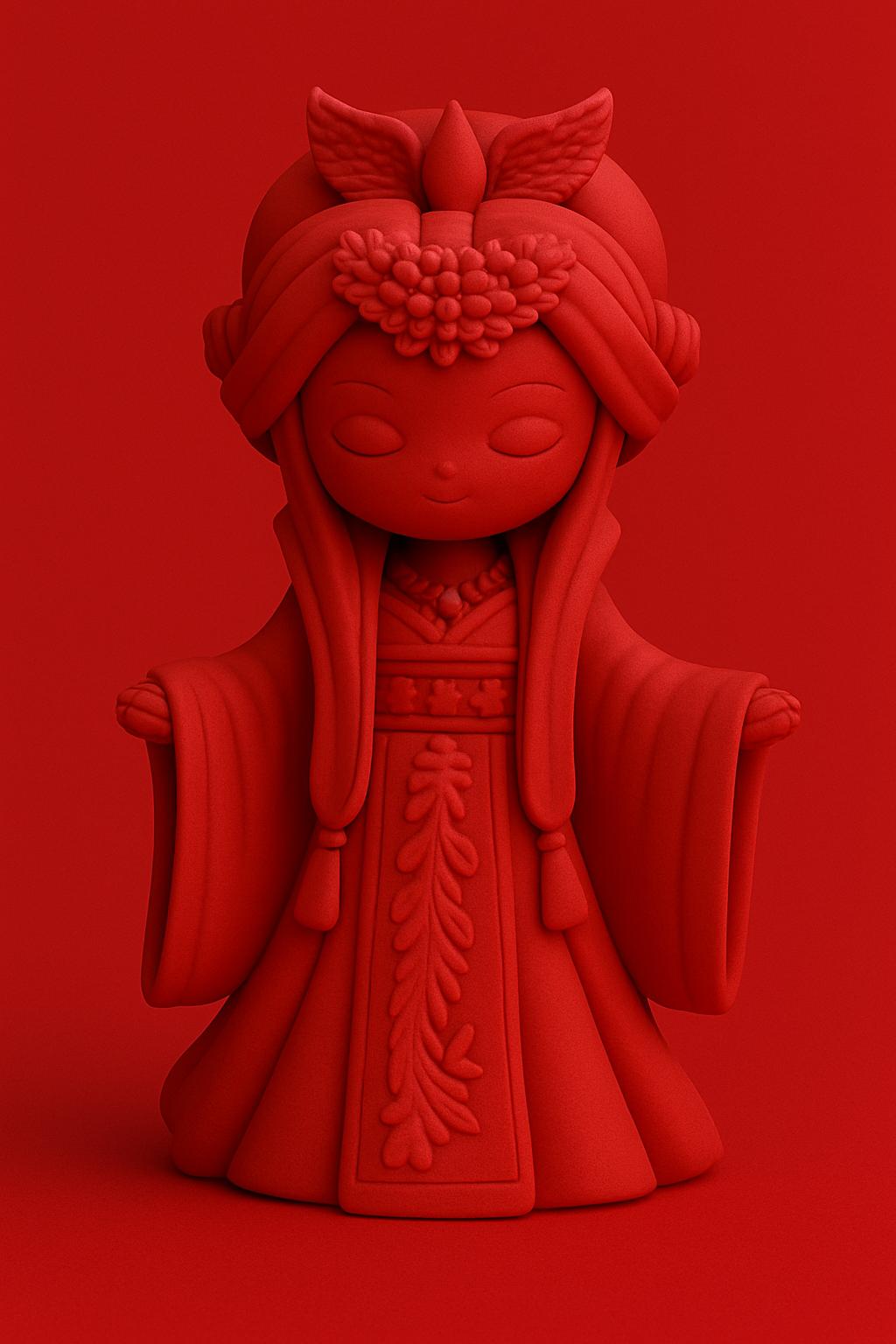 J.A.P Bougie Moulée Princesse Fleur de Noël