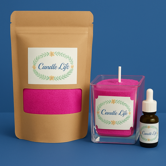 Kit bougie sable de cire Fruits Exotiques