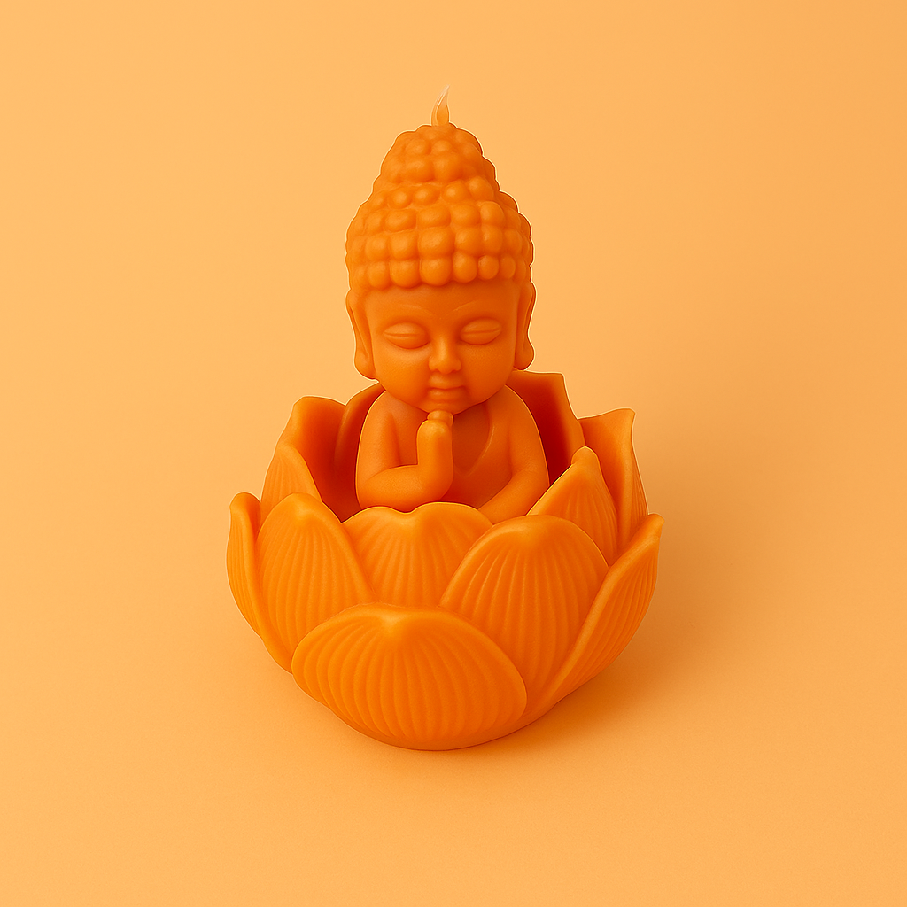 Décoration de cire sans mèche Fleur de Lotus Bouddha Mangue