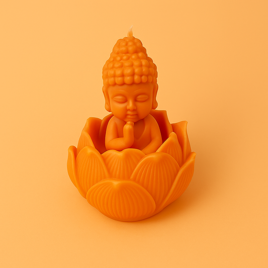 Décoration de cire sans mèche Fleur de Lotus Bouddha Mangue