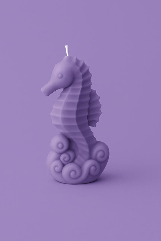 Aqua Bougies Moulées Hippocampe Violette