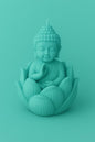 Décoration de cire sans mèche Fleur de Lotus Bouddha Thé Vert