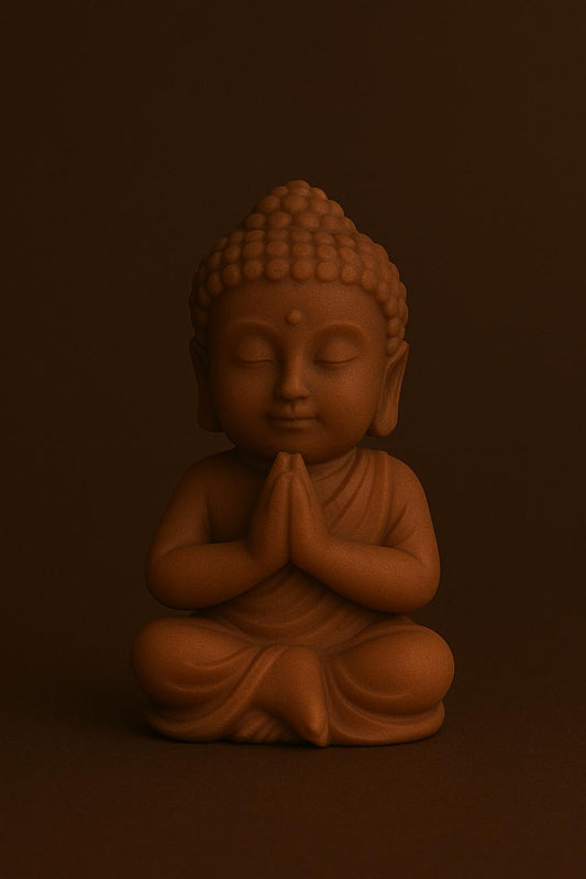 Bougie moulée Bouddha Marron Glacé