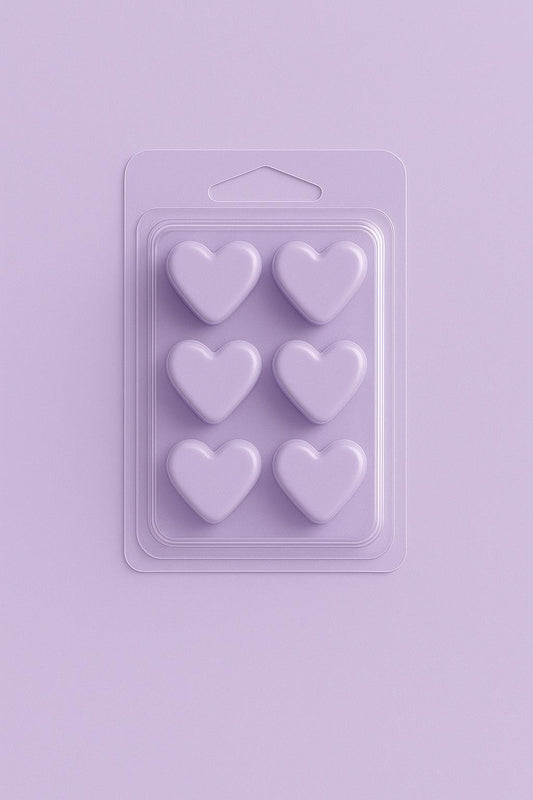 Galets de cœurs Lilas