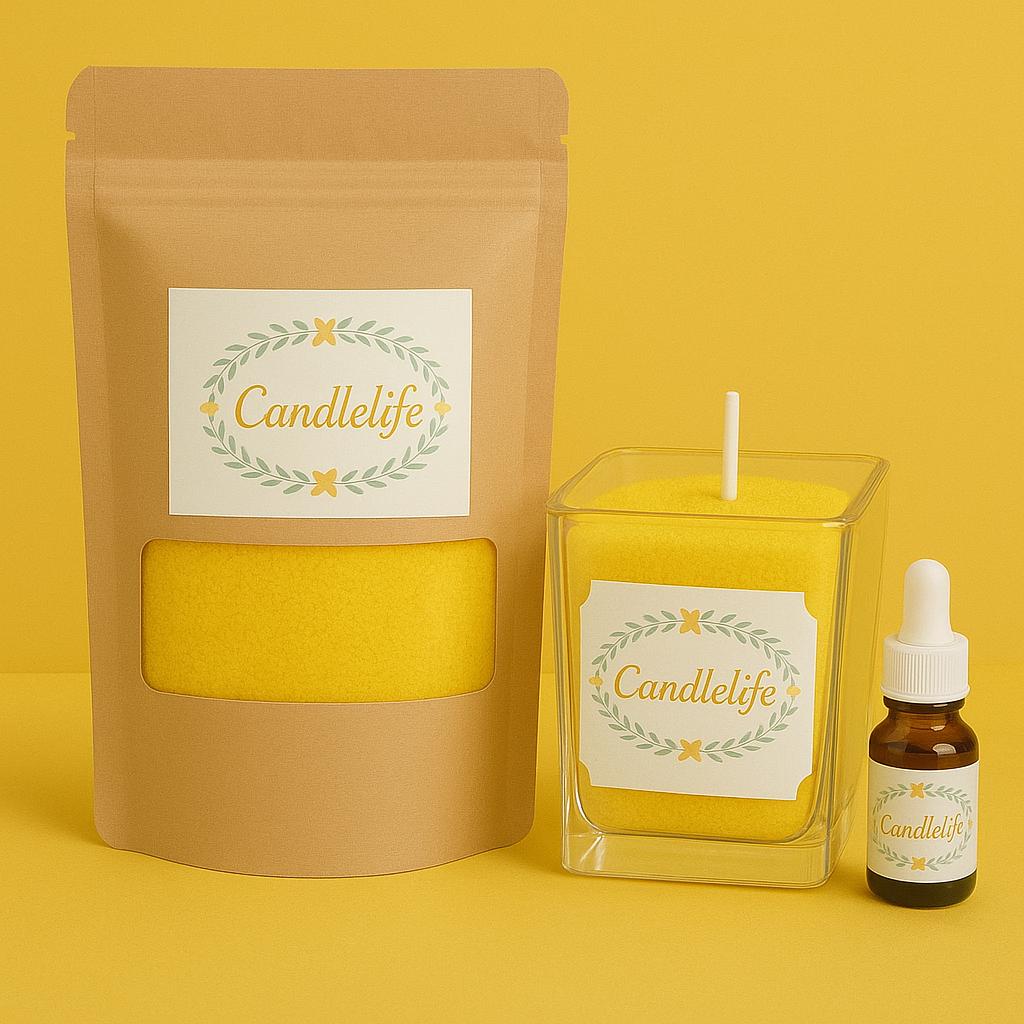 Kit bougie sable de cire Miel