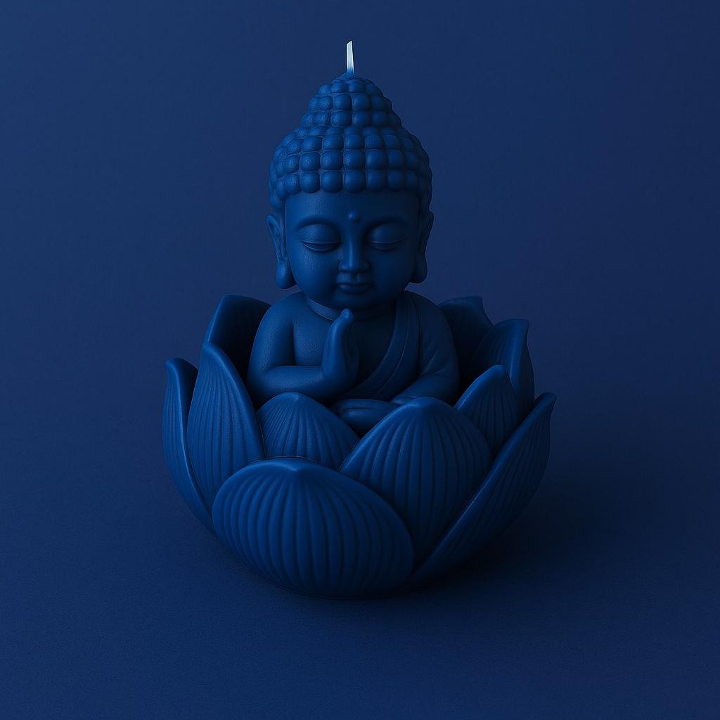 Décoration de cire sans mèche Fleur de Lotus Bouddha Boss