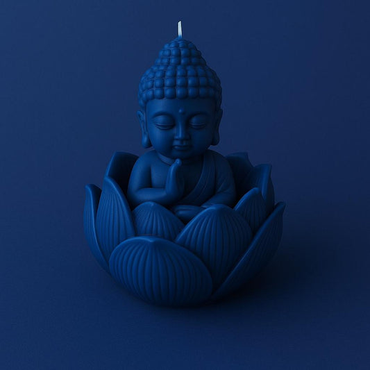 Décoration de cire sans mèche Fleur de Lotus Bouddha Boss