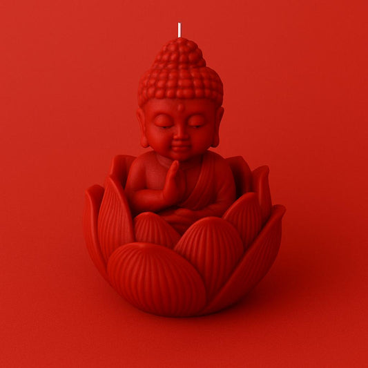 Décoration de cire sans mèche Fleur de Lotus Bouddha Fruit de la Passion