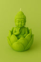 Décoration de cire sans mèche Fleur de Lotus Bouddha Verveine Citronnée