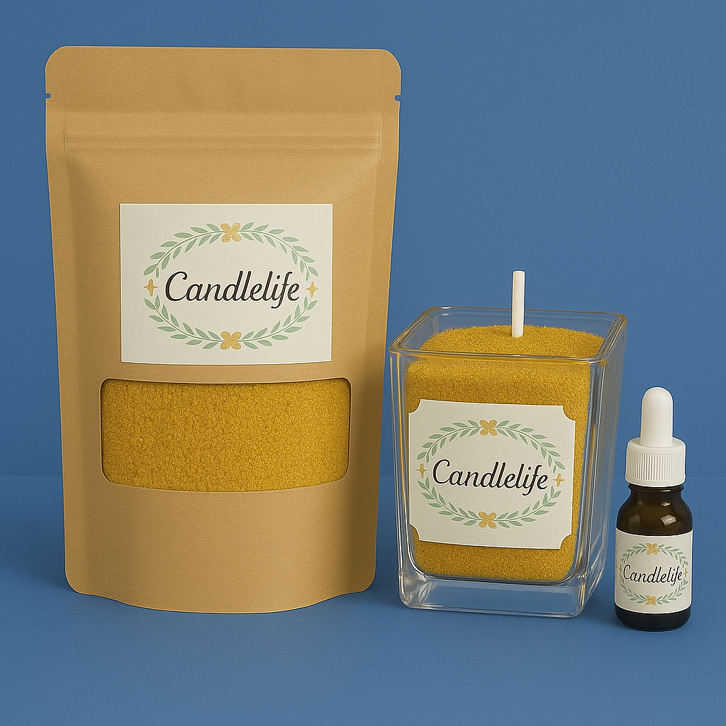Kit bougie sable de cire Ananas Vanille Miel