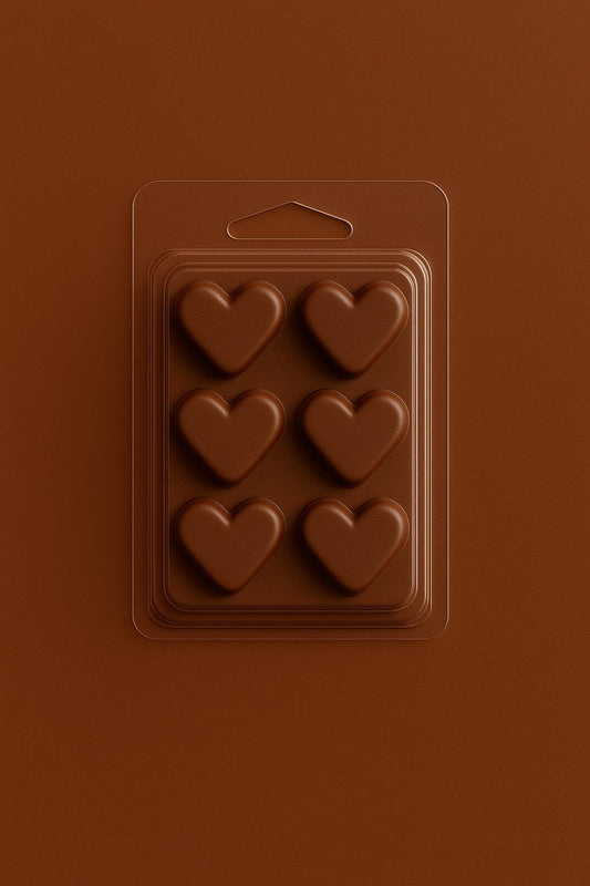 Galets de cœurs Marron Glacé
